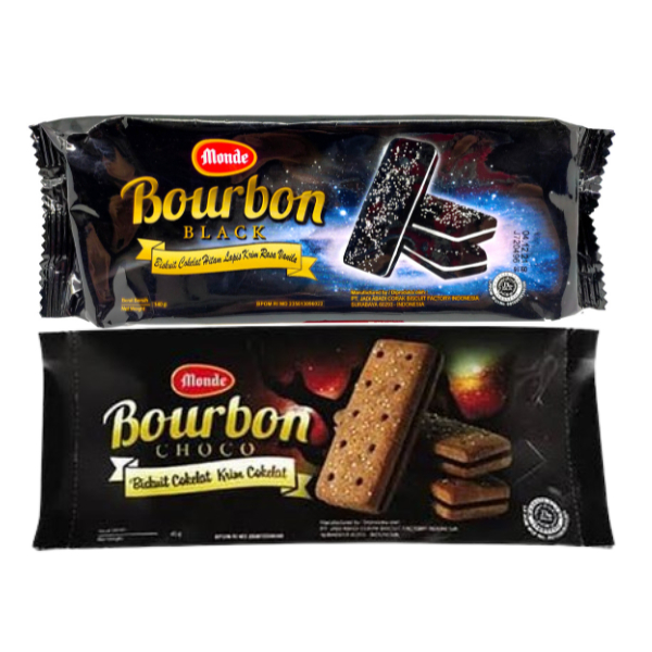 

Monde Bourbon Black Choco Biskuit Isi Krim Coklat 140 gr