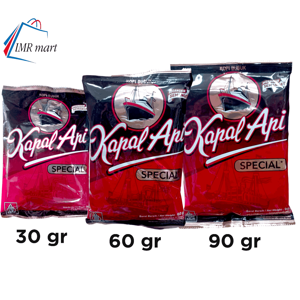 

kopi kapal api spesial mix 30,60,90 gram