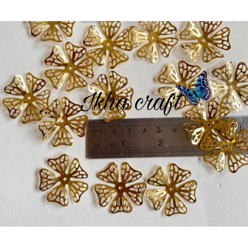 Lempengan Bunga Kelopak Emas Per Lusin