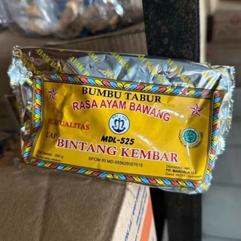 

Bumbu Tabur Rasa Ayam Bawang MDL-525 Cap Bintang Kembar 250gr