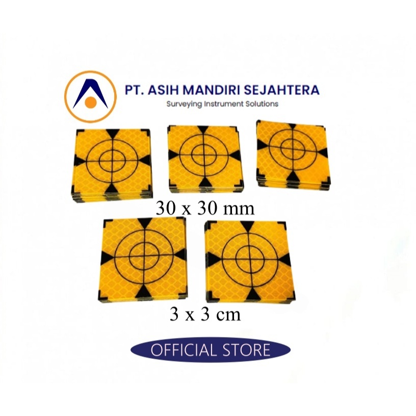 

Reflector Sheet Reflective Tape Target for Total Station Stiker 3cmx3cm / 30mm x 30mm Harga Murah