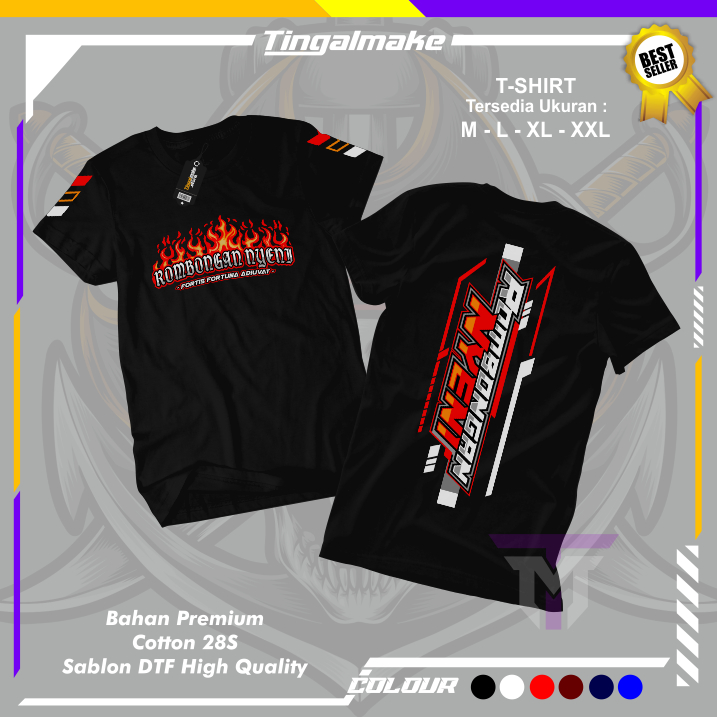 Kaos Baju Rombongan Nyeni Original Unisex - Baju Distro Rombongan Nyeni - Kaos Sempak Teles - Free S