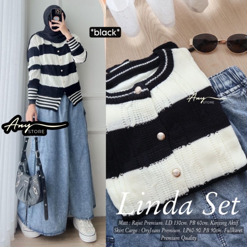 linda one set rok jeans by any rok panjang jins cardigan jumbo ld 120 cardigan garis garis kardigan 