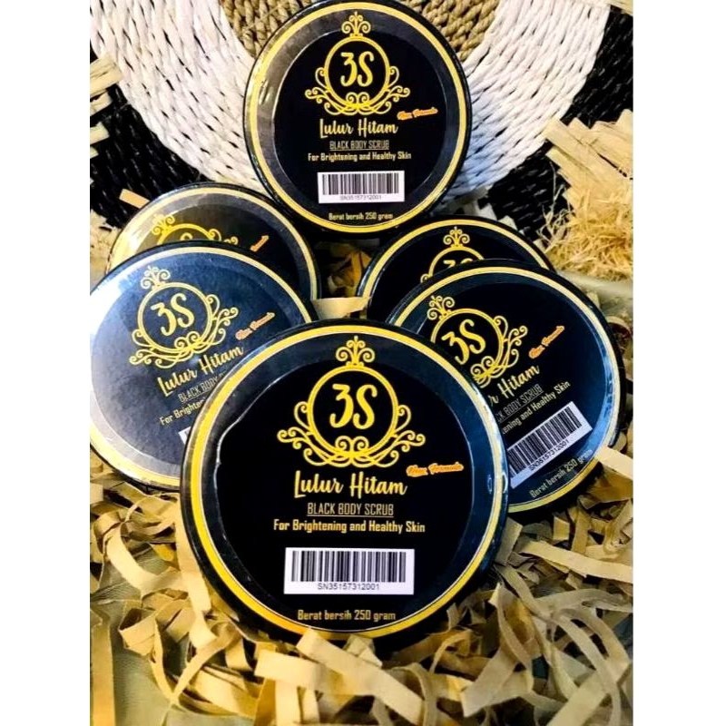 Lulur hitam 3s Black Body Scrub 250gram