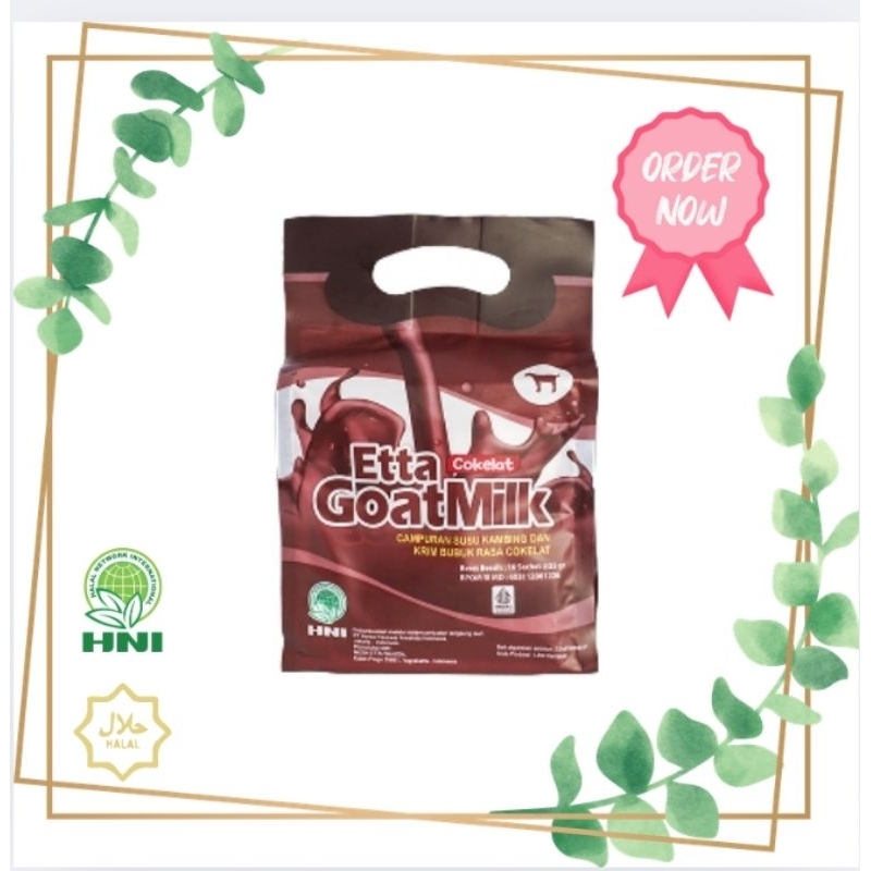

Etta Goat Milk Coklat - Susu kambing ettawa bubuk rasa coklat 250gr