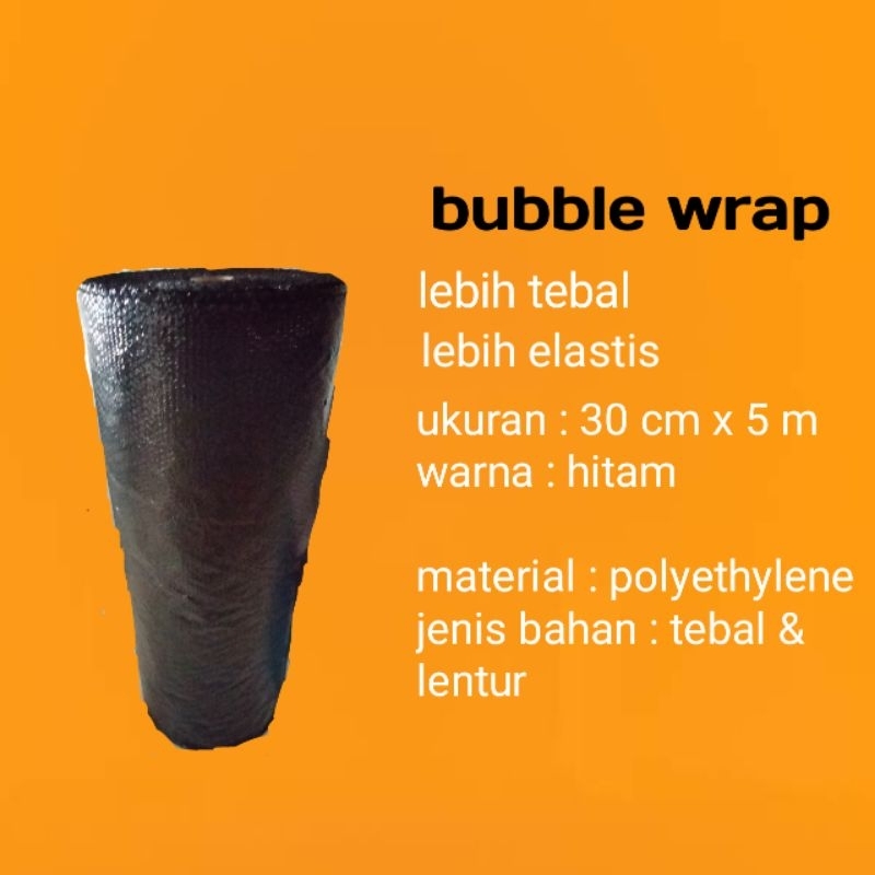 

5Mx30Cm] Bubble Wrap 5 meter x 30 cm Packing Olshop Bubble Warp Putih Hitam
