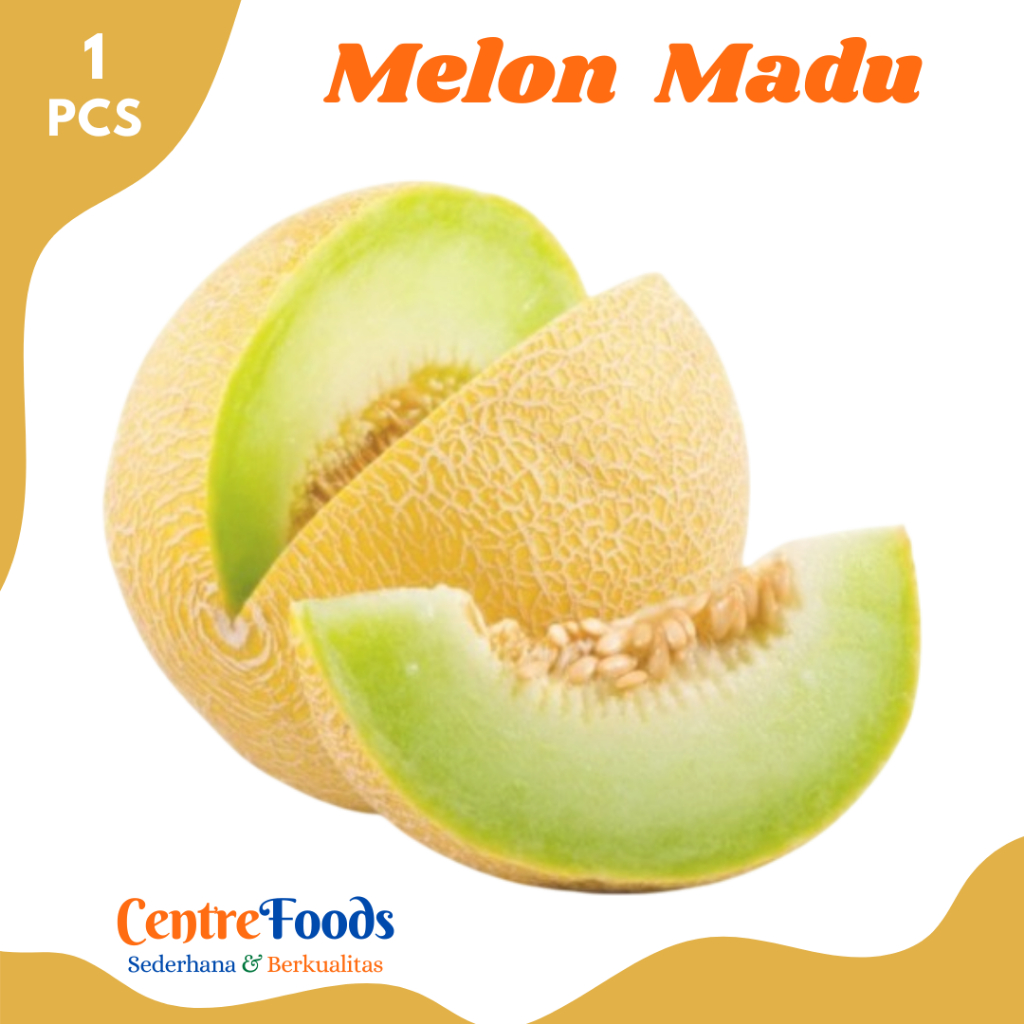 

MELON Madu - Buah Melon Madu Fresh | Size 1.6-2 Kg - 1 Buah [ Harga Per PCS ]