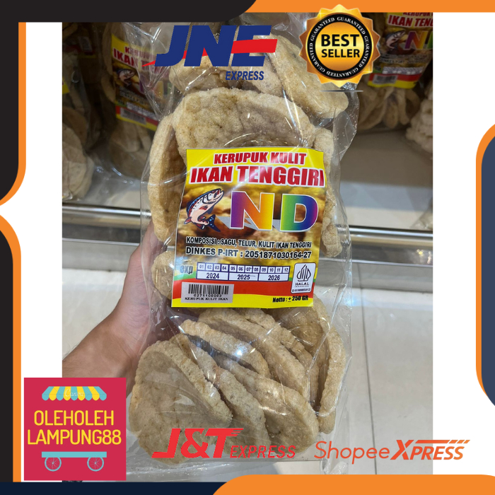 

ND Kerupuk Kulit Kemasan 250Gr Kerupuk Kulit Ikan Tenggiri Oleh Oleh Lampung Kerupuk Isi Banyak Enak