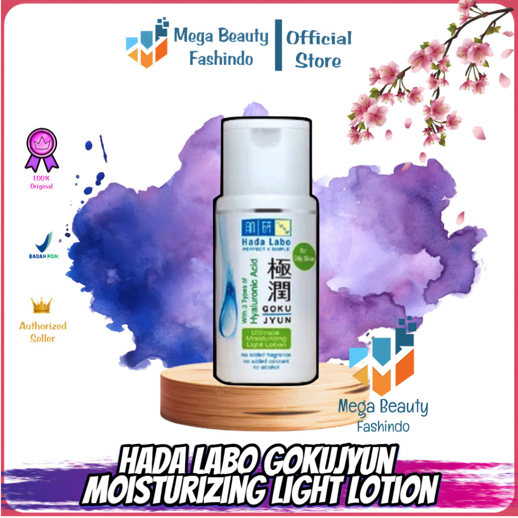 Hada Labo Gokujyun Ultimate Moisturizing Light Lotion 100ml | Strip Hijau | Toner For Oily Skin