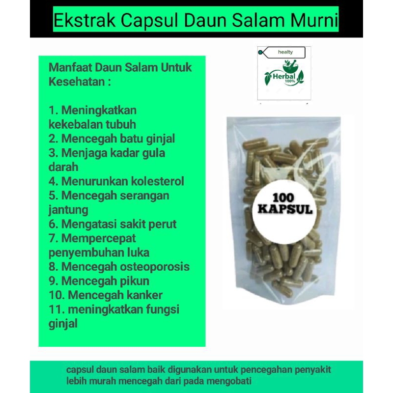 

Terlaris ekstra daun salam murni - pikun - kanker -ginjal - jantung