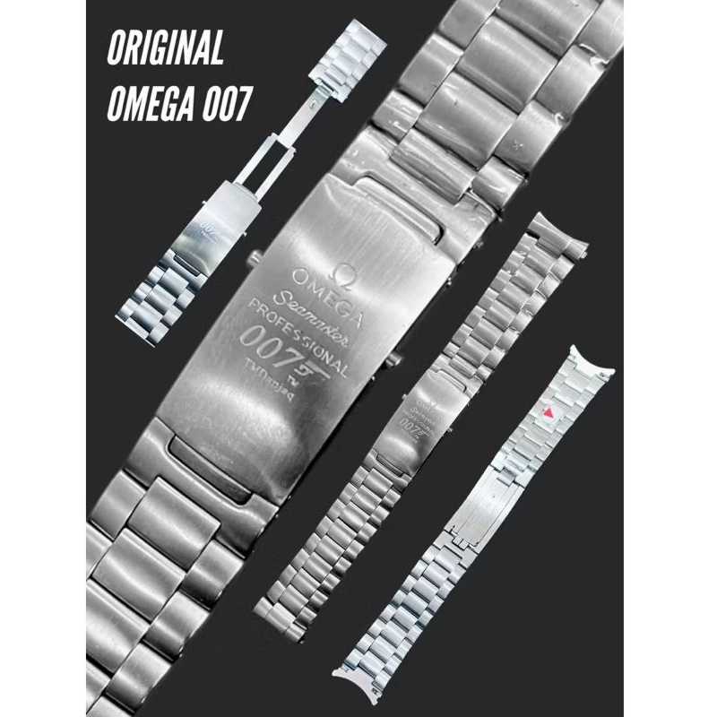 Strap Tali Rantai Omega 007 Tali Jam Omega 007 Rantai Premium Original Stainles Steel Anti Karat