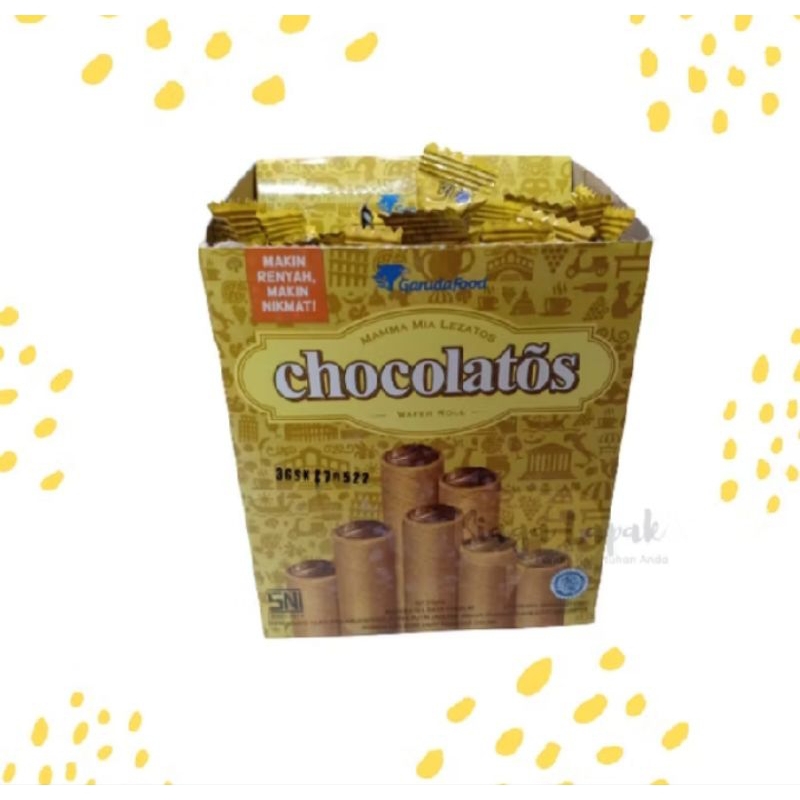 

Chocolatos Wafer Roll 8.5gr - 1 box isi 24pcs