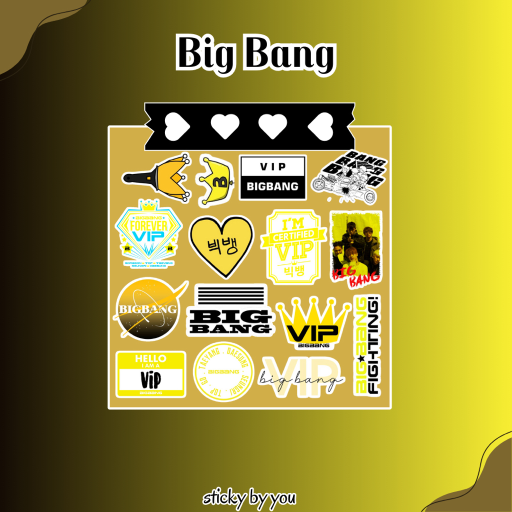 

Sticker Big Bang - Sticker Aesthetic Kpop - Sticker Vinyl Aksesoris Laptop/HP/dll - Gift/Merch