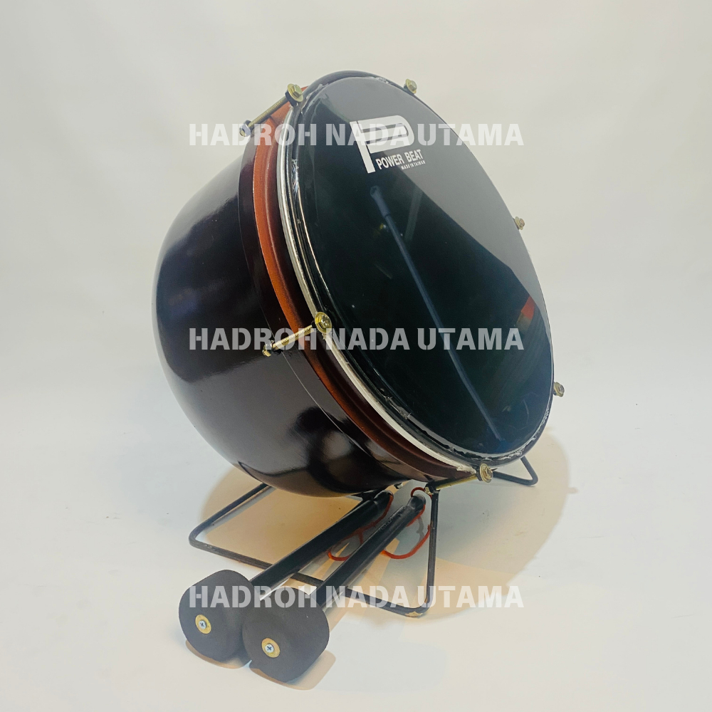 Bass Hadroh Mika Jepara Motif Polos Ukuran 16 inch Bass Rebana Qasidah Bas Banjari Terbangan Bass Ma