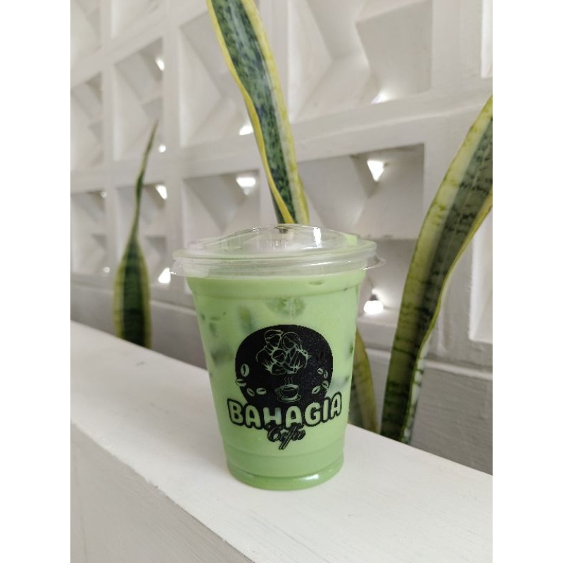 

Green tea latte cup