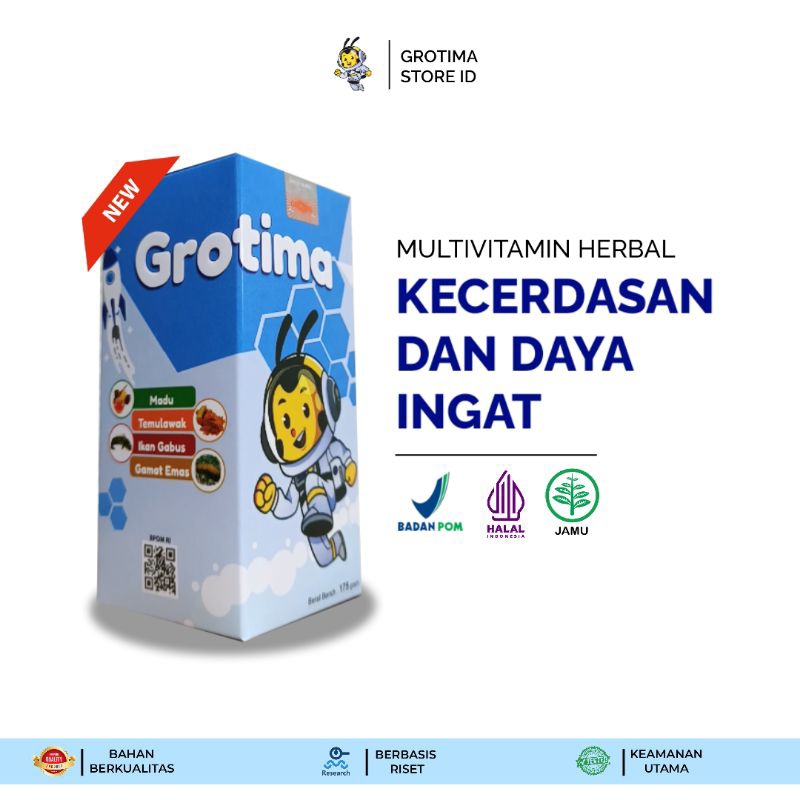 Vitamin Anak DHA / Vitamin Otak Anak Pintar / Grotima original Untuk Kecerdasan otak Anak / Suplemen