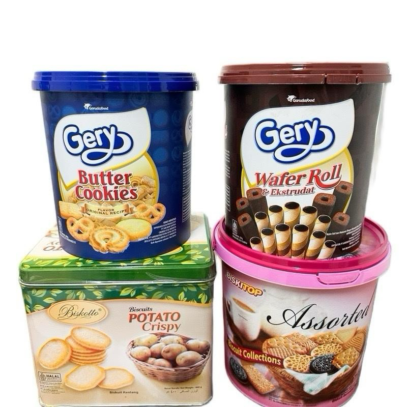 PAKET LEBARAN FESTIVE (4 BISKUIT) Wafer Biskuit  Cemilan Kering