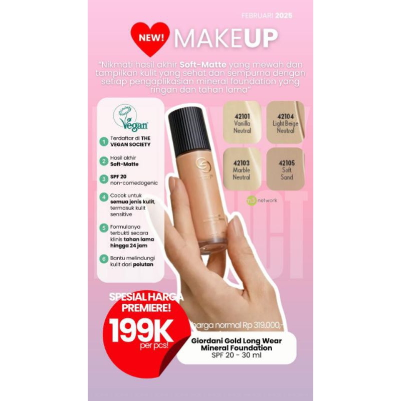 Giordani Gold Long Wear Mineral Foundation