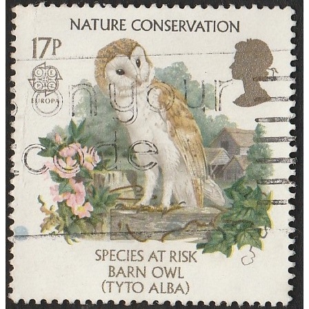 

A 11950 SATU BUAH PRANGKO INGGRIS 17 PENCE TEMA SATWA BURUNG BARN OWL DENGAN KONDISI SUDAH ADA CAP