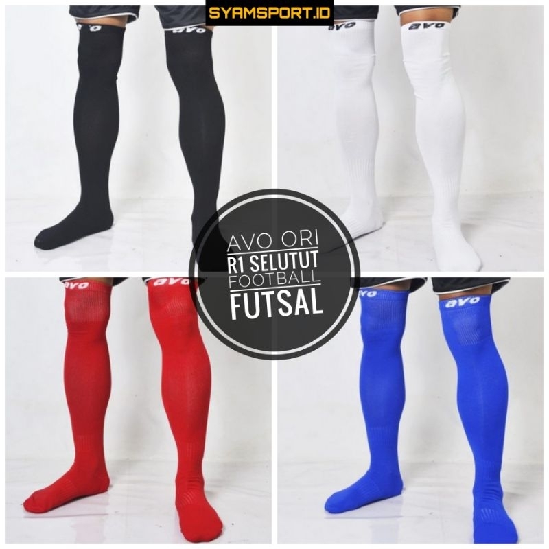 Kaos Kaki Bola Selutut AVO Ori / Kaos Kaki Futsal / Kaos Kaki AVO Panjang Sepaha Tebal Seri AVO R1 K