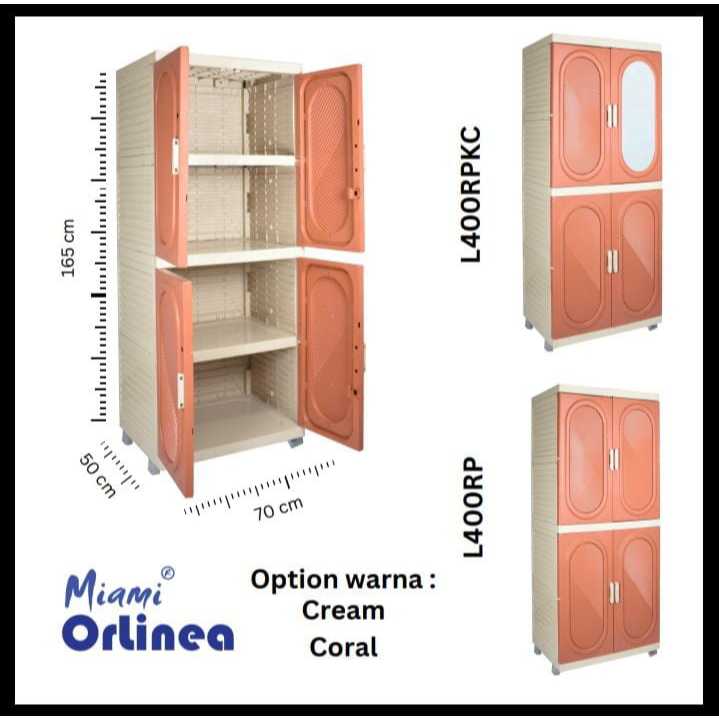 LEMARI PLASTIK MIAMI || LEMARI PAKAIAN || LEMARI BAJU || LEMARI GANTUNG ||