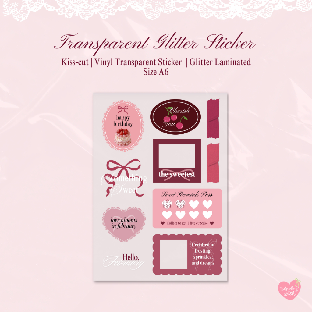 

Transparent Glitter Deco Sticker - NCT WAYV February Boys Birthday Kit