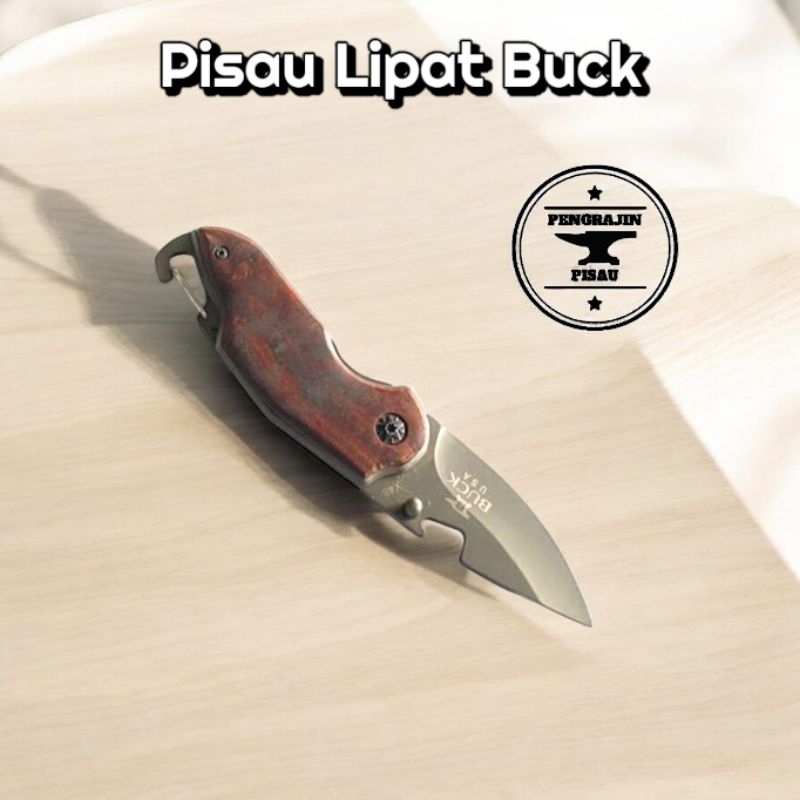 Pisau Lipat Buck Stainless Steel