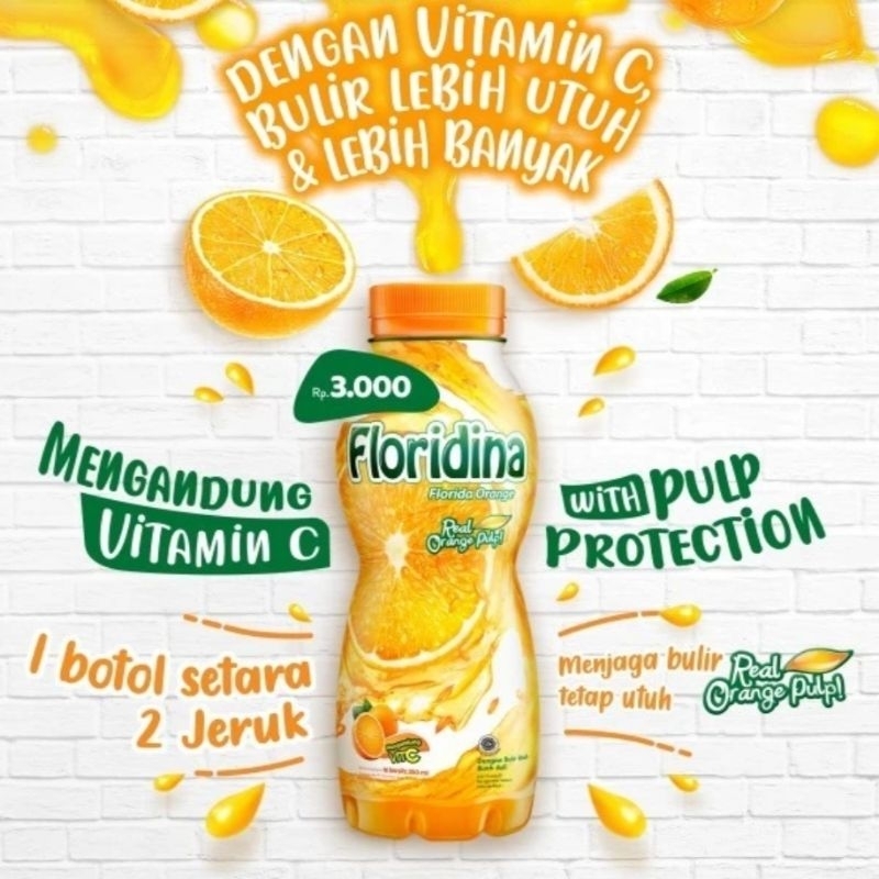 

Floridina Minuman Real Orange 350 ml [ 1 Pack isi 12 Pcs ]