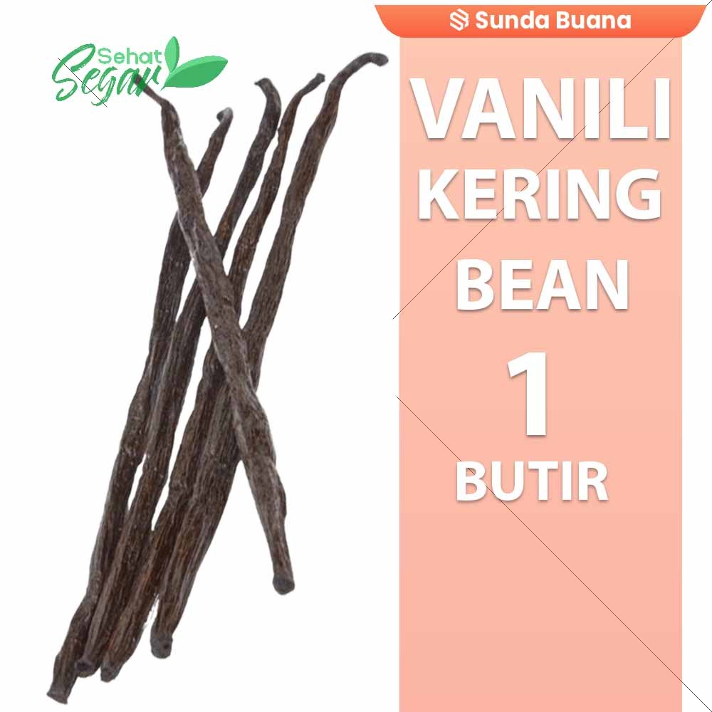 

Buah Vanili vanilla bean Kering per biji rempah dan herbal alami