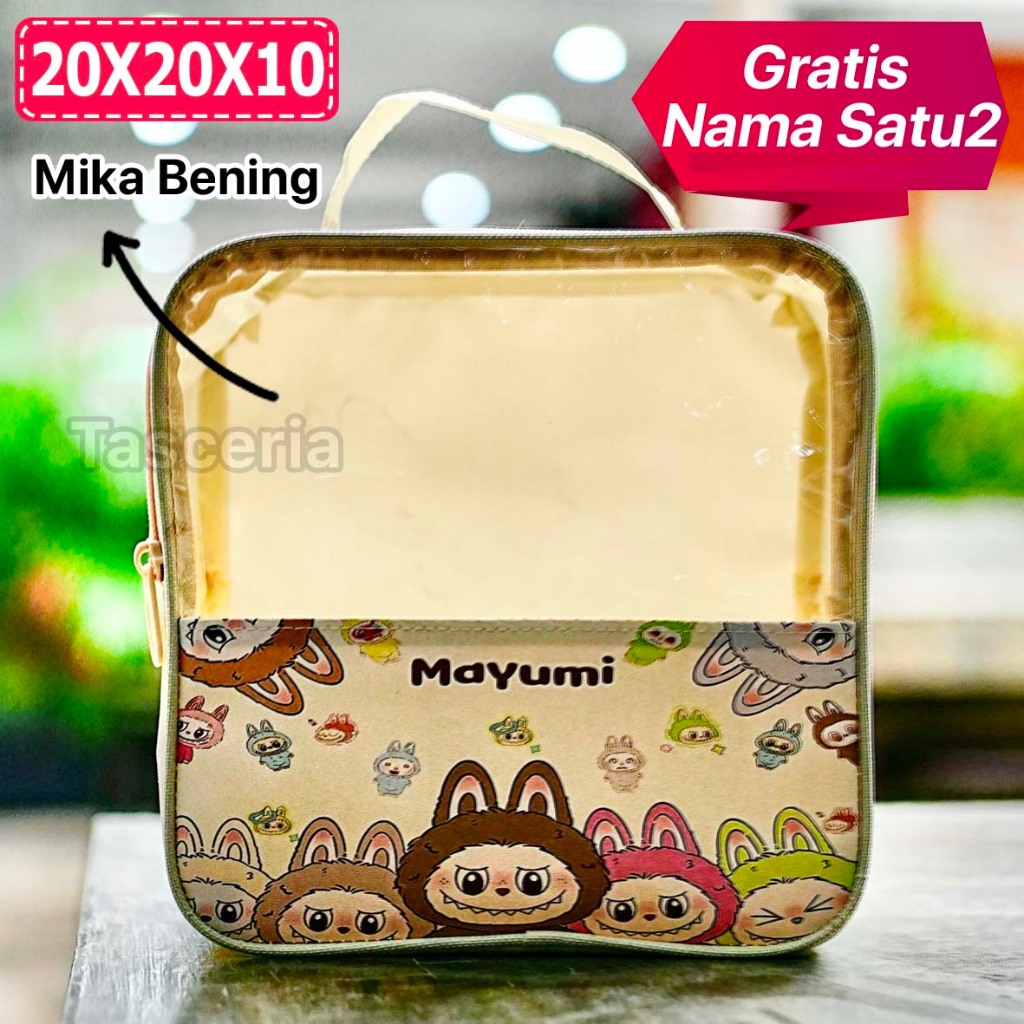 

Tas Souvenir ulang Tahun Mika Premium Labubu Cream Cute