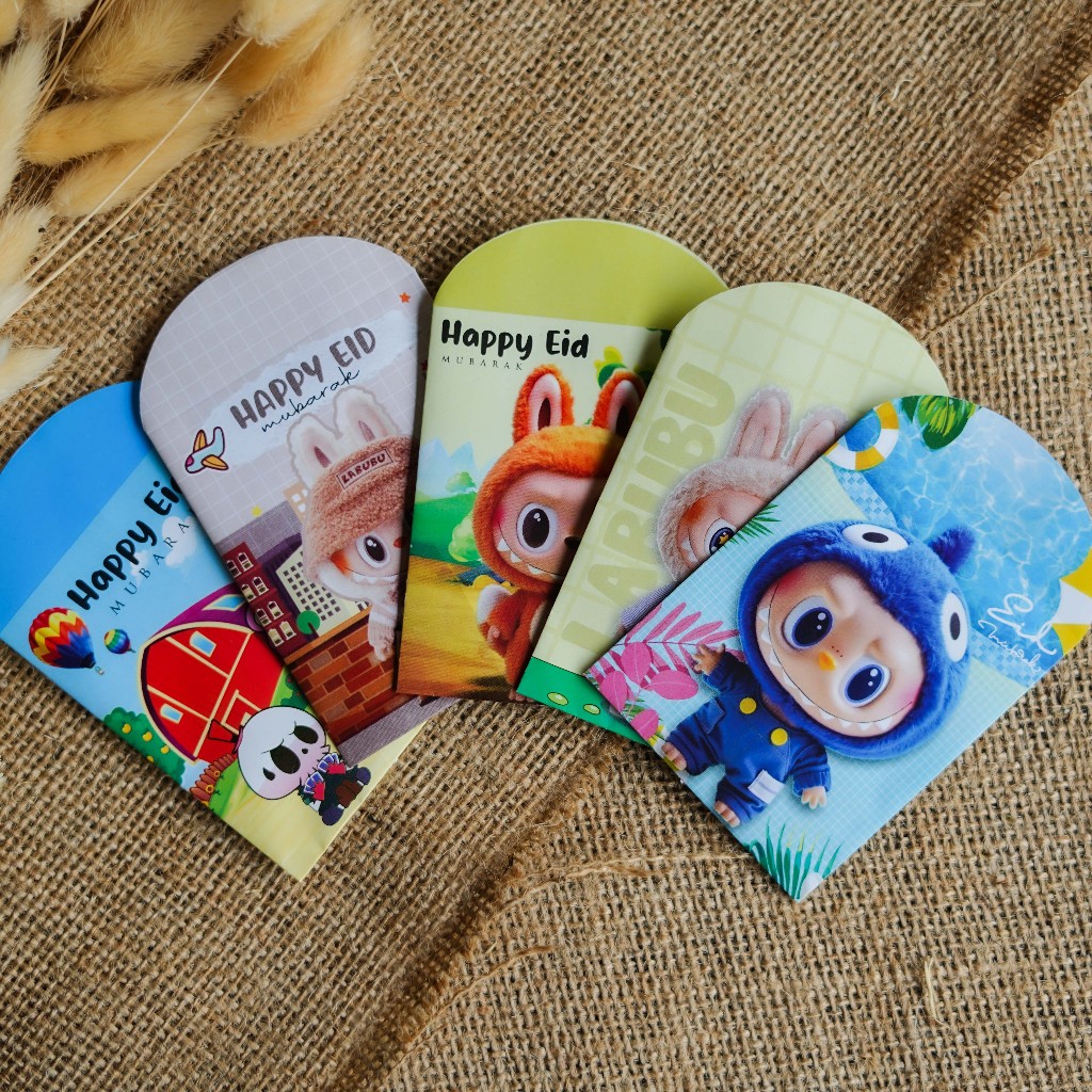 

Amplop lebaran murah, amplop lebaran lucu labubu series, 1 kali lipat, 1 pack isi 10pcs