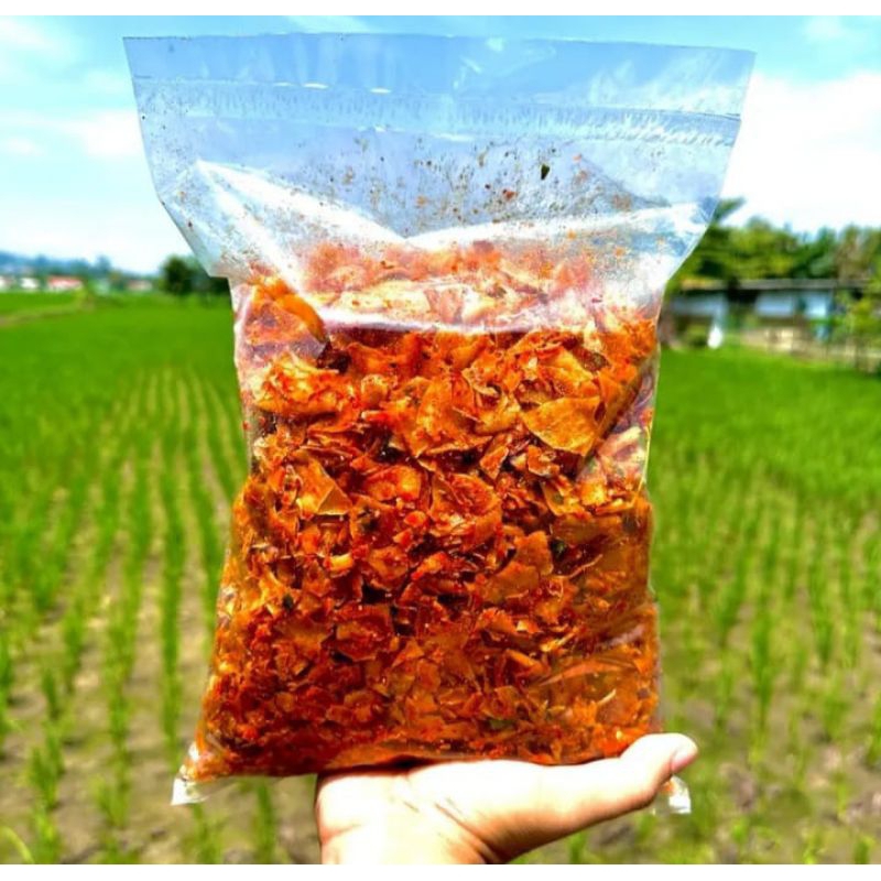 

Kripik Singkong kriwil pedas daun jeruk 1kg / singkong kriwil