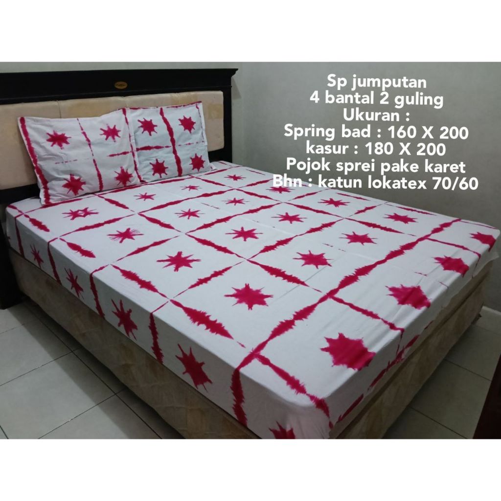 Sprei bali / sprei katun/ Sprei dingin | SPREI BATIK JUMPUTAN  | SEPRAI | UKURAN 180X200 | KING SIZE