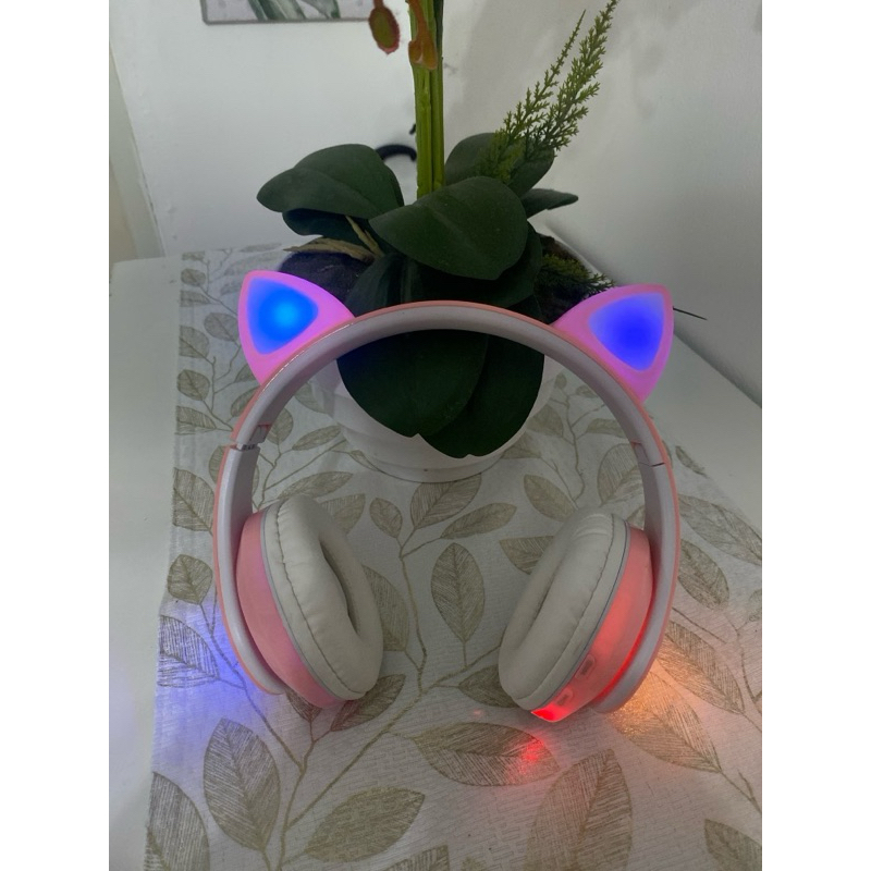 Headset Gaming Kucing Pink