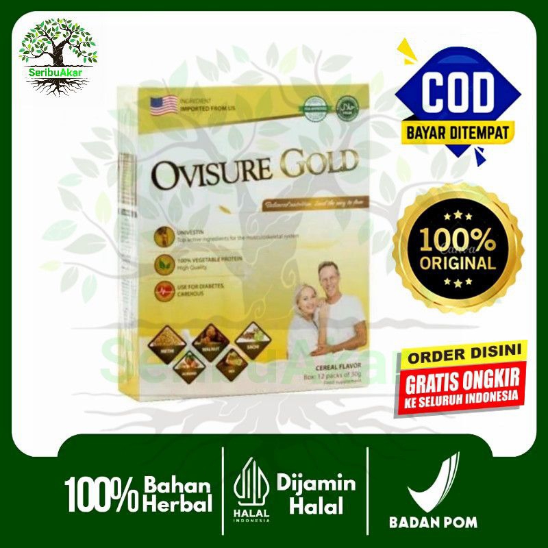 

Ovisure Gold Milk Original USA Sachet Susu Kesehatan 1 Box 12 Sachet Etawa obat kolesterol