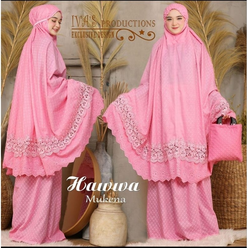 mukena katun paris premium pola bentol