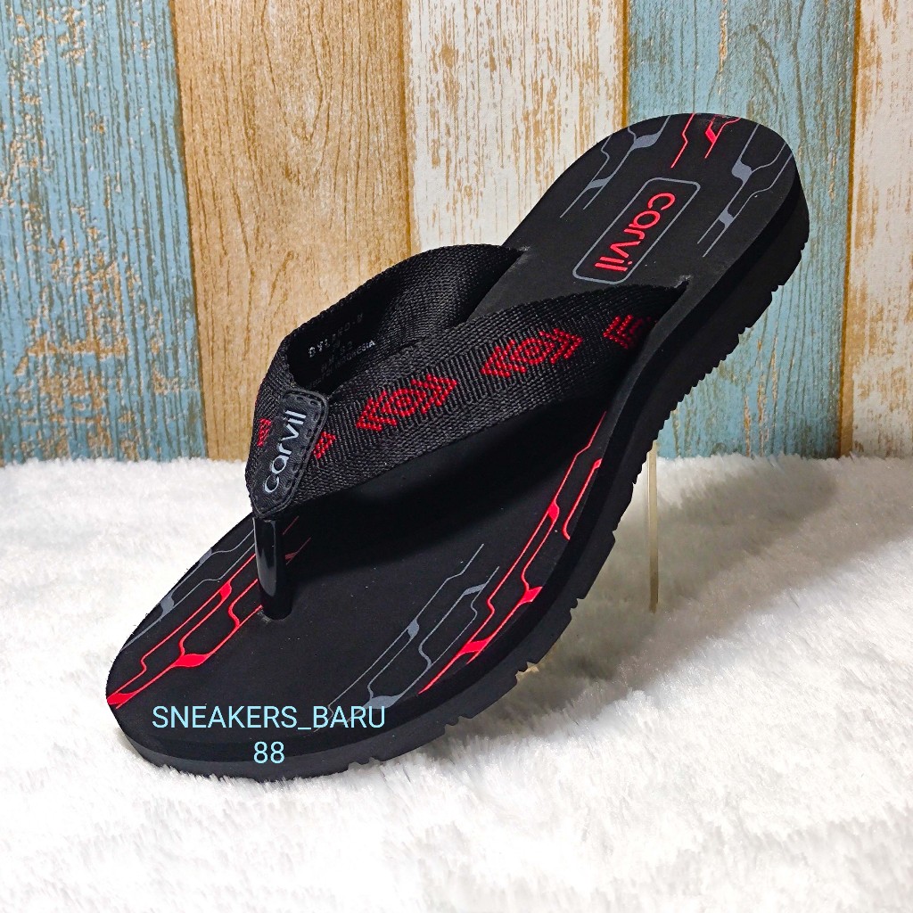 SANDAL CARVIL MODEL JEPIT TAPAK KARET NYAMAN DIPAKAI UNTUK PRIA DAN WANITA UKURAN 33-44