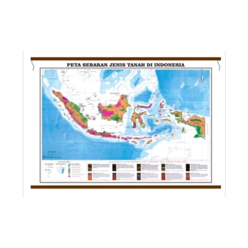 

Peta Bingkai Sebaran Jenis Tanah Di Indonesia bingkai ukuran sedang 125x85cm