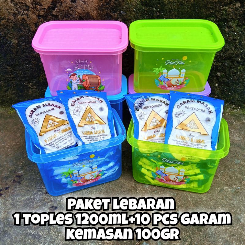 

1 toples 1 kg garam kemasan 100 gram hemat 10 pack garam dapur beryodium