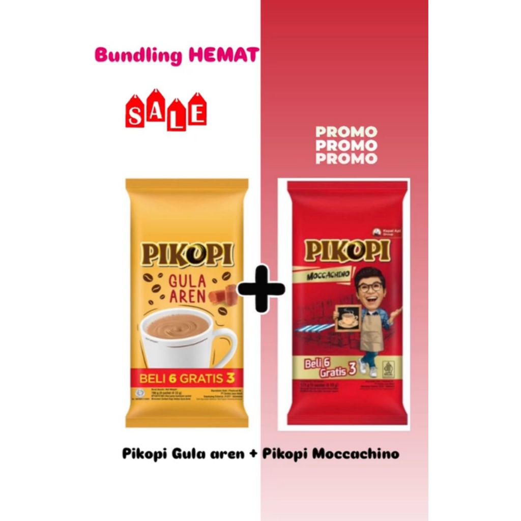 

PROMO BUNDLING Pikopi Gula Aren + Pikopi Moccachino beli 6 gratis 3 (isi 9x2 sachet)