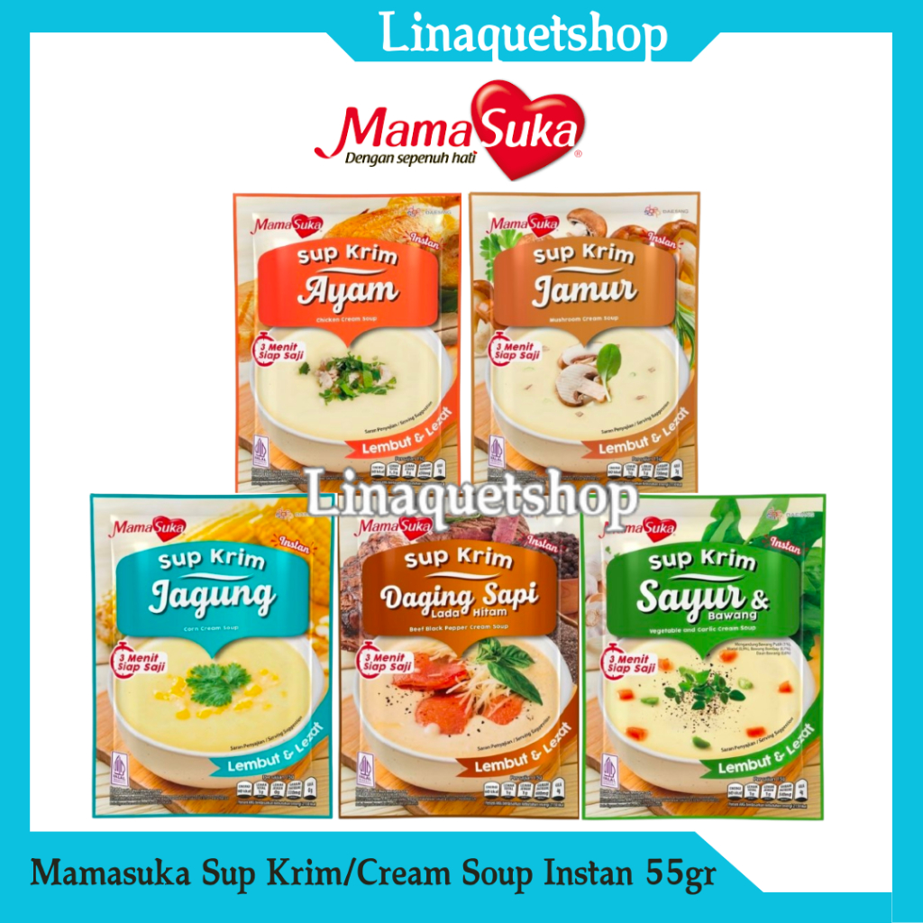 

MAMASUKA Sup Krim / Cream Soup Instan Lembut & Lezat 55gr