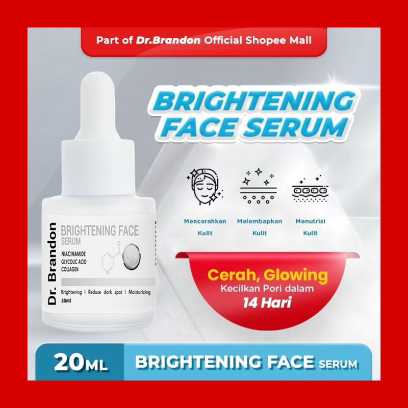 READY! Dr. Brandon Brightening Face Serum Niacinamide + collagen