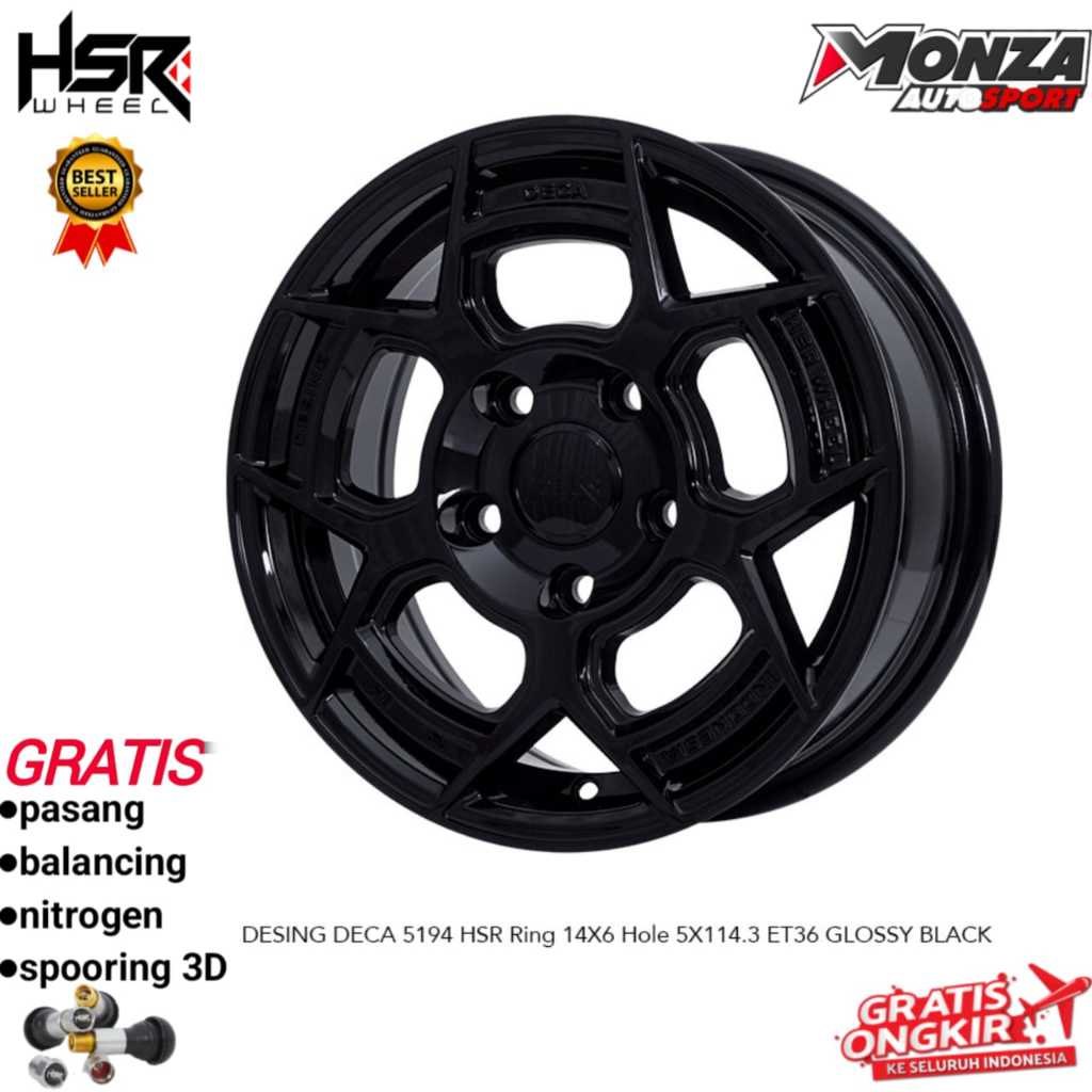 Velg mobil ring 14 untuk granmax,apv,carry tayo,l300 dll Hsr Desing Deca