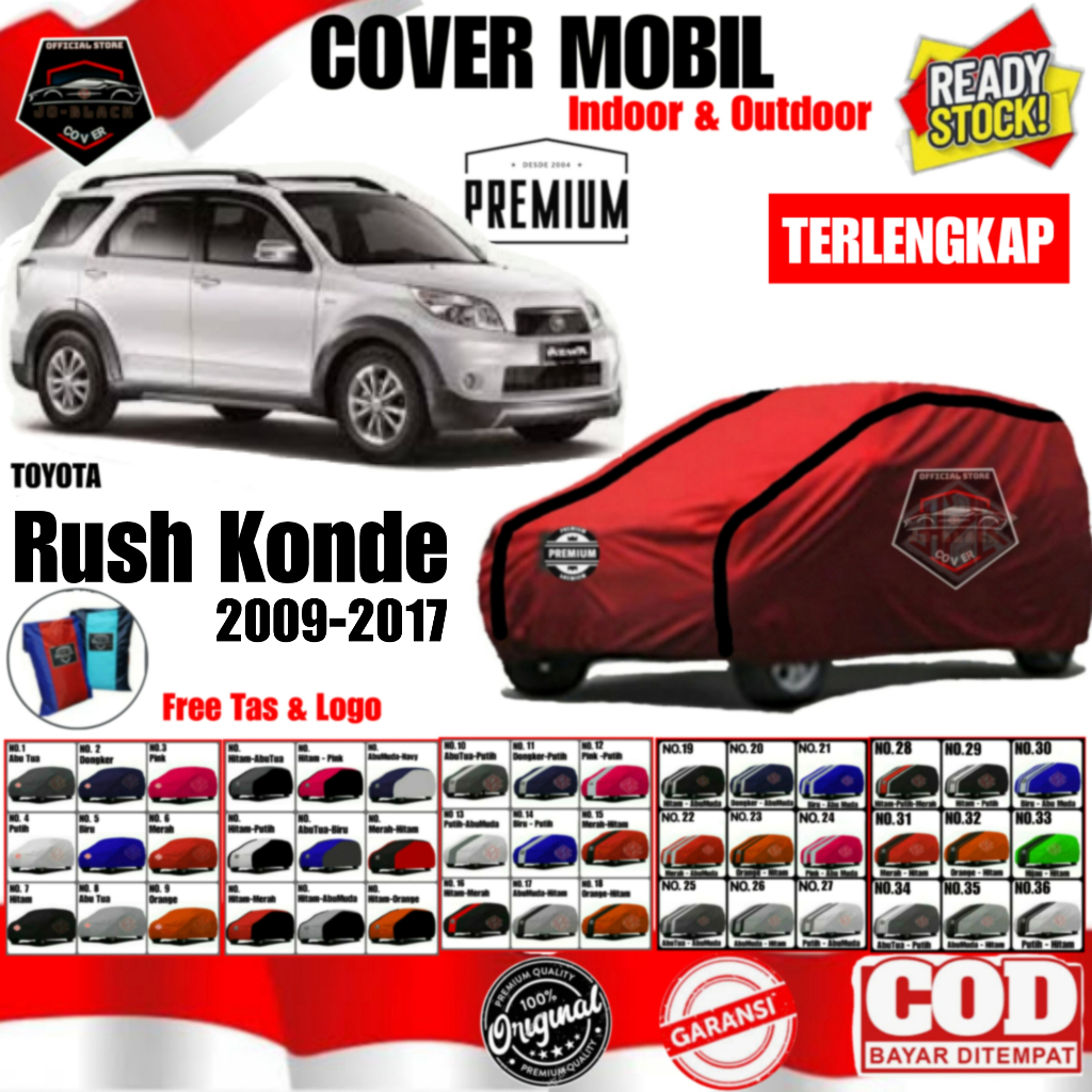 DISKON COVER MOBIL TOYOTA RUSH, COVER MOBIL RUSH, SELIMUT MOBIL RUSH, SARUNG MOBIL RUSH,COVER MOBIL