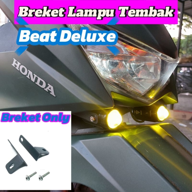 Breket Tambahan lampu tembak beat deluxe breket lampu kolong depan