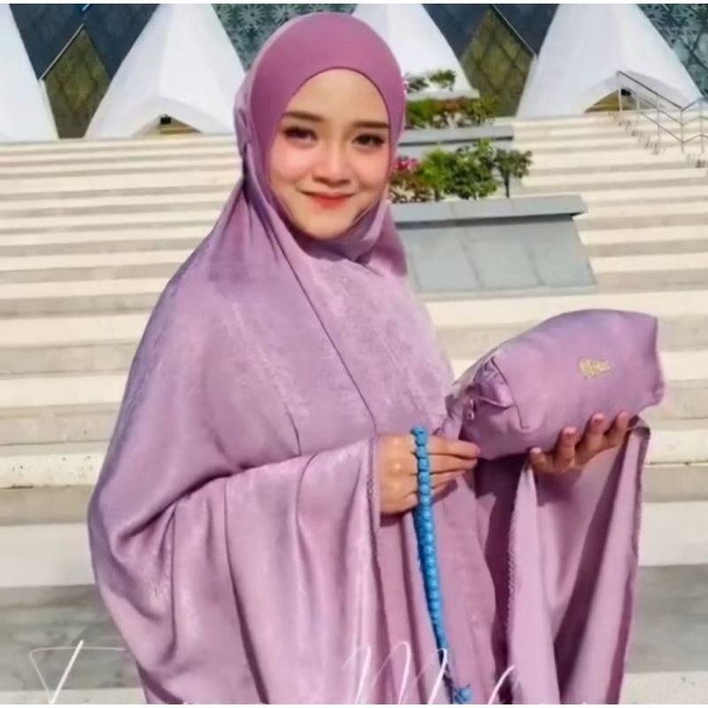 MUKENA TAQWA MALAYA EXLUSIVE Matt Satin Silk Kringkle ORIGINAL By.Raisa Hijab