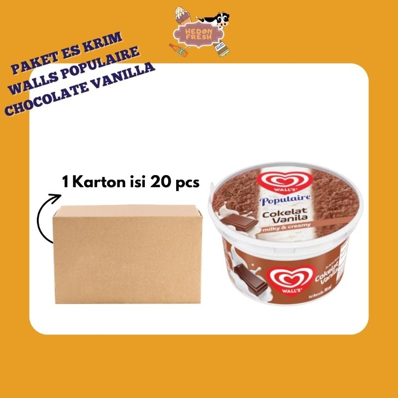 

Paket Es Krim Walls Populaire Chocolate Vanilla