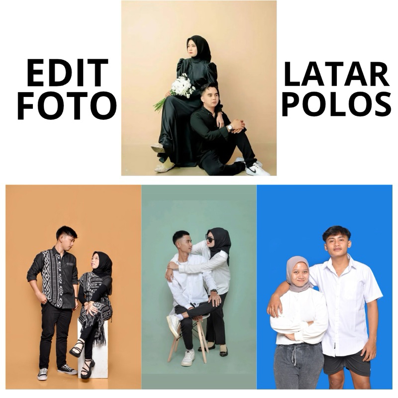 EDIT FOTO LATAR POLOS EDIT FOTO BACKGROUND BIRU MERAH KUNING HIJAU COUPLE PASANGAN BUCIN