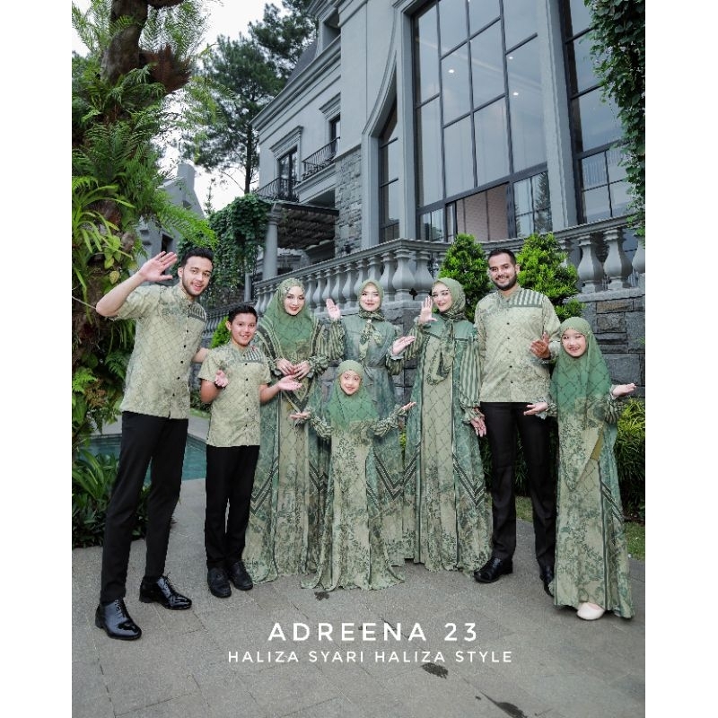 ADREENA 23 FAMILY COUPLE KELUARGA GAMIS SCARF KHIMAR DAILY DRESS BY HALIZA SYARI
