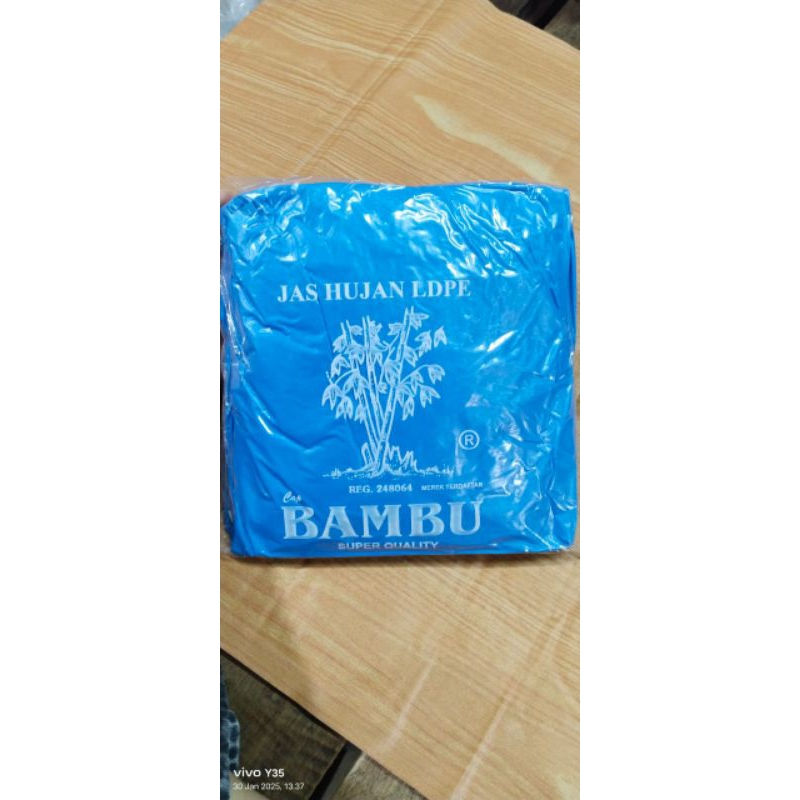 jas hujan jaket bambu